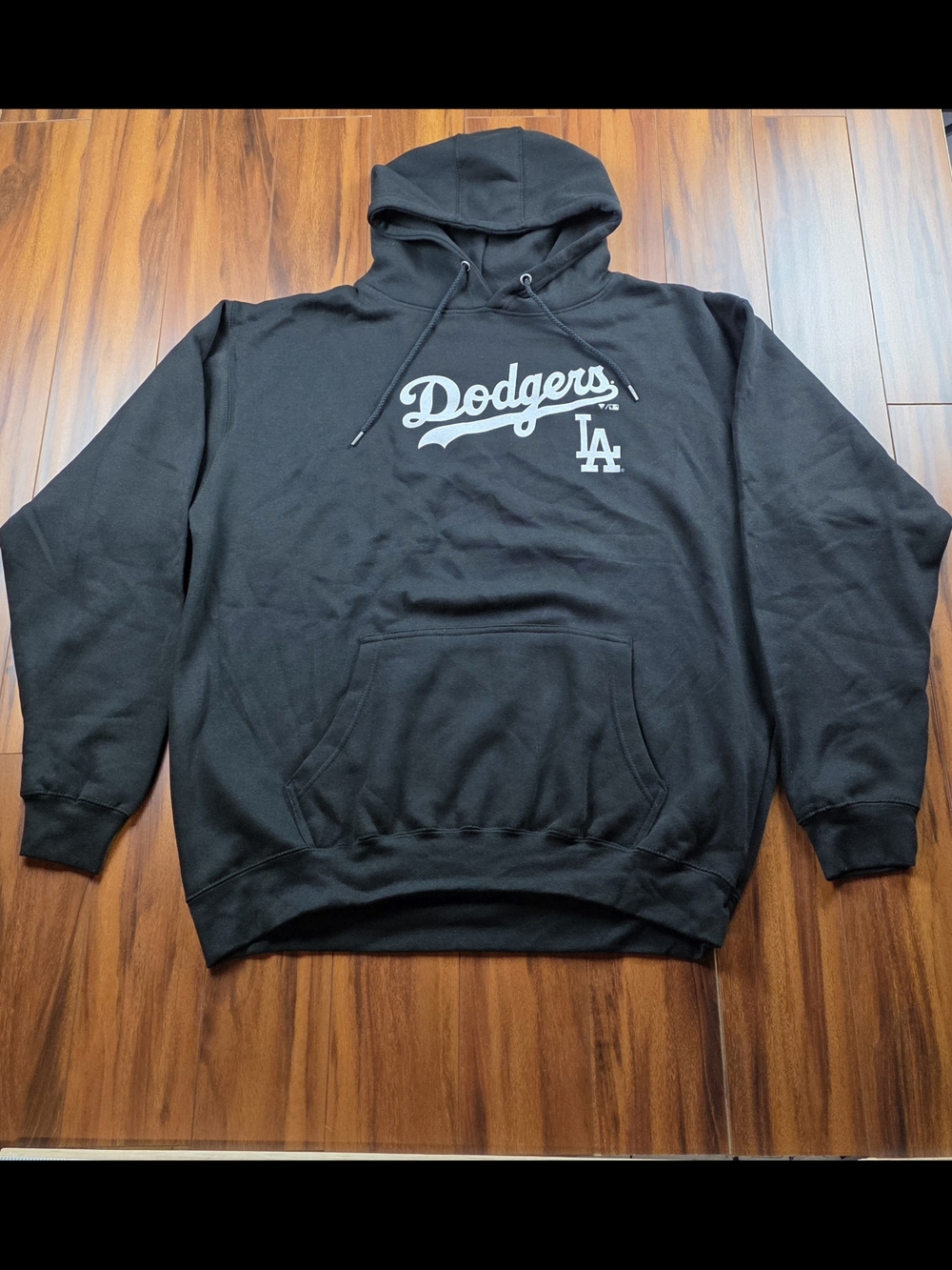L.A. Dodgers Black Sweatshirt Hoodie Fanatics 100% Cotton sz 2XL